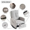 CAVINAS Polyester Glider Rocking Chair with Footrest and High Backrest,Modern Upholstered Rocking Chairs,Nursery Accent Chair for Bedroom - 4 of 4