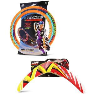 Lanard: Ultimate Bundle Pack - Boomerang & Tech Ring - 2 Flying Toss Toys - 1 of 4