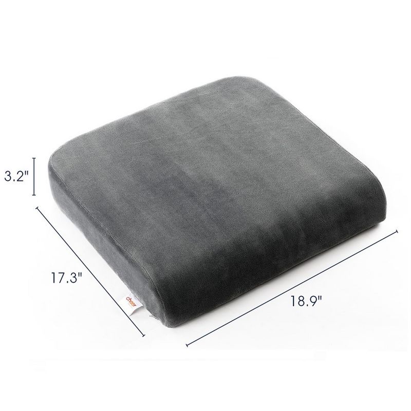 Cheer Collection Memory Foam Extra-Large Seat Cushion (Gray), 5 of 12