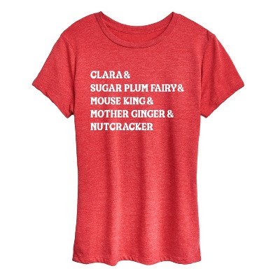 Women's - Instant Message - Nutcracker Characters Short Sleeve Graphic T-Shirt