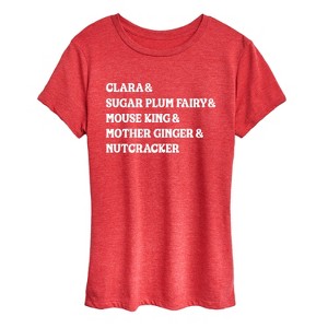 Women's - Instant Message - Nutcracker Characters Short Sleeve Graphic T-Shirt - 1 of 4