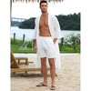 Men's Lightweight Robe Jackets Paisley Printed Bathrobes Open Front Long Cardigan with Pockets - 3 of 4