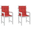 vidaXL 2/4x Garden Chair Cushion Outdoor Seating Pad Cushions Multi Colors 39.4" x 19.7" x 1.6"/ 2 Red - 4 of 4