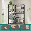 Homhougo 5 Tier Corner Bookshelf, Industrial Bookshelves, L Shape Tall Bookcase with Storage with Heavy Duty Metal Frame - 3 of 4