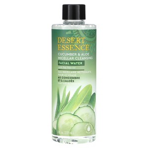 Desert Essence Micellar Cleansing Facial Water, Cucumber & Aloe, 8 fl oz (237 ml) - 1 of 2