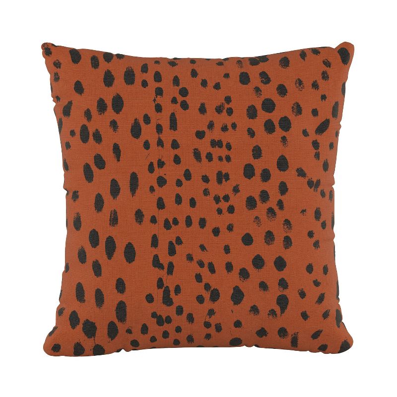 Linen Leopard Square Throw Pillow - Skyline Furniture, 1 of 7