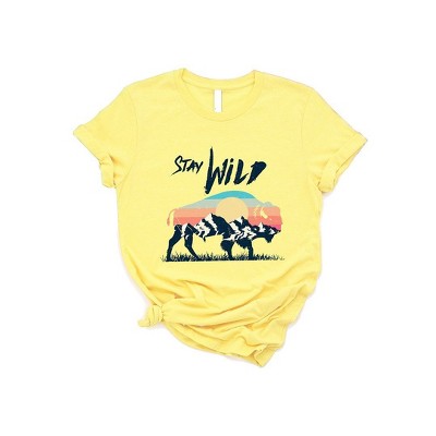 Simply Sage Market Women's Stay Wild Buffalo Short Sleeve Graphic Tee