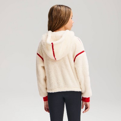 Girls' Rudolph the Red-Nosed Reindeer Christmas Cozy Hoodie Zip-Up ...