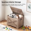 23.6"L Storage Chest with Lift-Top & 2 Safety Hinges, Sturdy Entryway Storage Bench, Multi-Functional Shoe Bench - 3 of 4