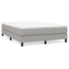 vidaXL Box Spring Bed Frame Light Gray 53.9 in.x74.8 in. Full Fabric - 2 of 4