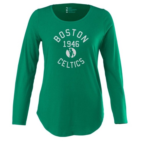 NBA Boston Celtics Women's Long Sleeve Scoop Neck T-Shirt - image 1 of 4