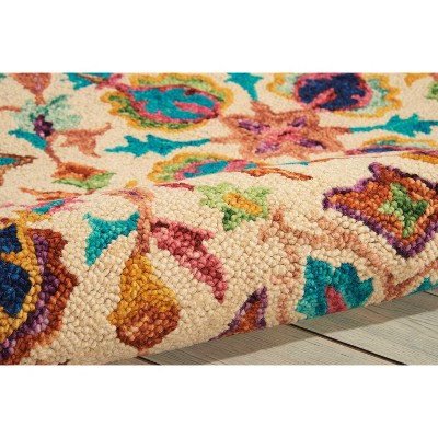 Ivory Hand-Tufted Wool 5' x 7' Area Rug