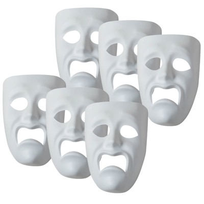 Creativity Street Classroom Paperboard Masks, White, Pack Of 24 : Target