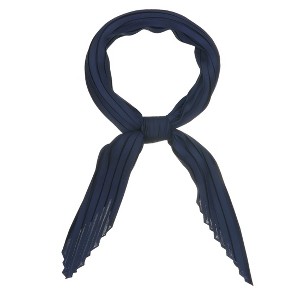 Allegra K Women's Solid Color Bandana Pleated Rhombus Head Scarf Wraps Scarves Neckerchief 1 Pc - 1 of 4