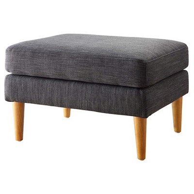 Marlow Mid-Century Modern Ottoman Gray Fabric - Breighton Home