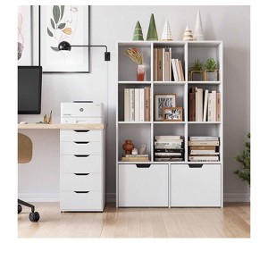 White 9 Cube Storage Organizer with Drawers, White 3-Tier Open Freestanding Shelf for Kids Room, Living Room, Office, Bedroom - 1 of 4