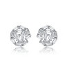 Guili Sterling Silver with Rhodium Plated Baguette Cubic Zirconia Bundle Stud Earrings, A Stylish, Trendy Pair to Complete Your Fashion Statement - 3 of 3