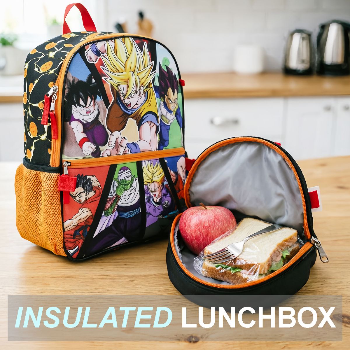 Dragon Ball Z Anime Heroes 5-Piece 16" Backpack Set for Boys - thumbnail 5