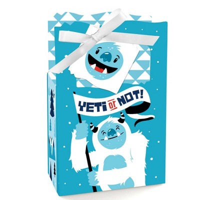 Big Dot of Happiness Yeti to Party - Abominable Snowman Party or Birthday Party Favor Boxes - Set of 12