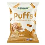 Sprout Foods Organic Peanut Butter Banana Puffs Toddler Snacks - 2.12oz