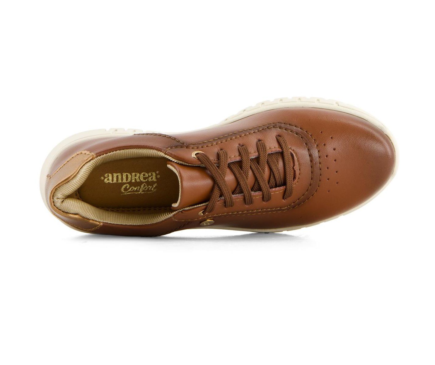 Женские кроссовки Andrea Soft Leather Sneakers 90574 Brown 6, цвет: Коричневый — фото 5