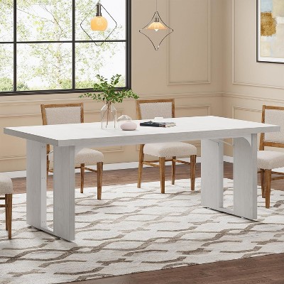 Okak Rustic Wood Large Executive Desk Rectangular Dining Table,Long Modern Kitchen Dinner Table for Dining Room,Family Meals