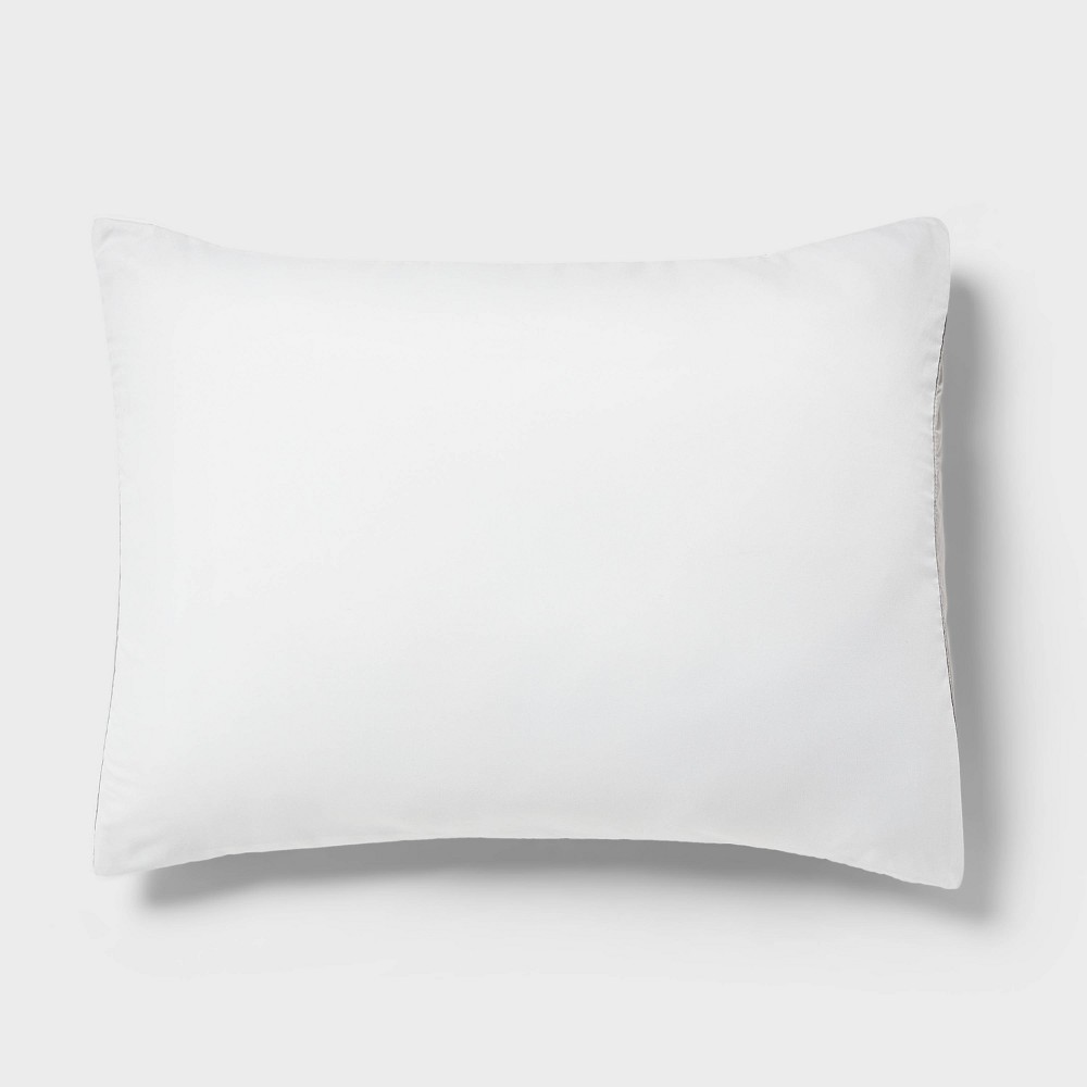 Photos - Bed Linen Standard Lofty Microfiber Comforter Sham White - Room Essentials™