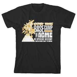 Looney Tunes Base Camp Exclusive Black T-shirt Toddler Boy to Youth Boy - 1 of 3