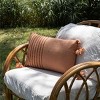 14X22 Inch Hand Woven Corner Tassles Outdoor Pillow Orange Polyester With Polyester Fill by Foreside Home & Garden - 2 of 4