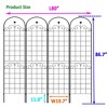 Maggift Patio Decorative Screens, Elegant Vine Pattern Yard Fencing, Pet-Safe Decorative Fence for Yard, Patio, Black, 80"*19.7"*86.7" - 4 of 4