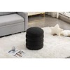 CAVINAS Soft Velvet Ottoman, Round Ottoman, Entryway Padded Footstool, Velvet Ottoman Bench, Footrest Stool for Living Room, Bedroom - 4 of 4