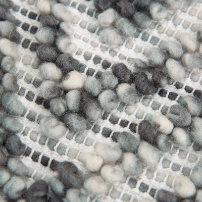 Variegated Chevron 18" Square Cotton Throw Pillow in Gray and Natural