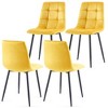 NicBex Minimalist Upholstered Tufted Dining Chairs,Modern Mid-Century Small Accent Chairs for Dining Room,Living Room, Set of 2 - 3 of 4