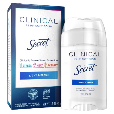Secret Clinical Strength Light and Fresh Soft Solid Antiperspirant &#38; Deodorant - 1.6oz