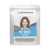 Advantus PVC-Free Badge Holders, Vertical, Clear 3.5" x 5.13" Holder, 3.13" x 4.5" Insert, 50/Pack - 2 of 4