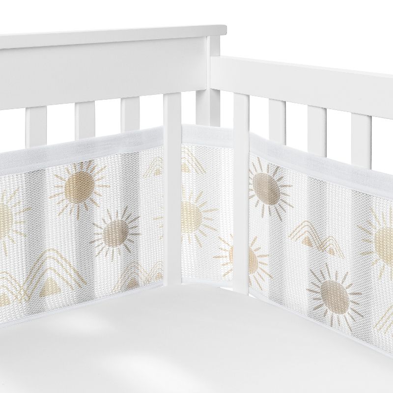 Sweet Jojo Designs Gender Neutral Unisex Crib Bedding + BreathableBaby Breathable Mesh Liner Desert Sun Beige Tan, 3 of 7