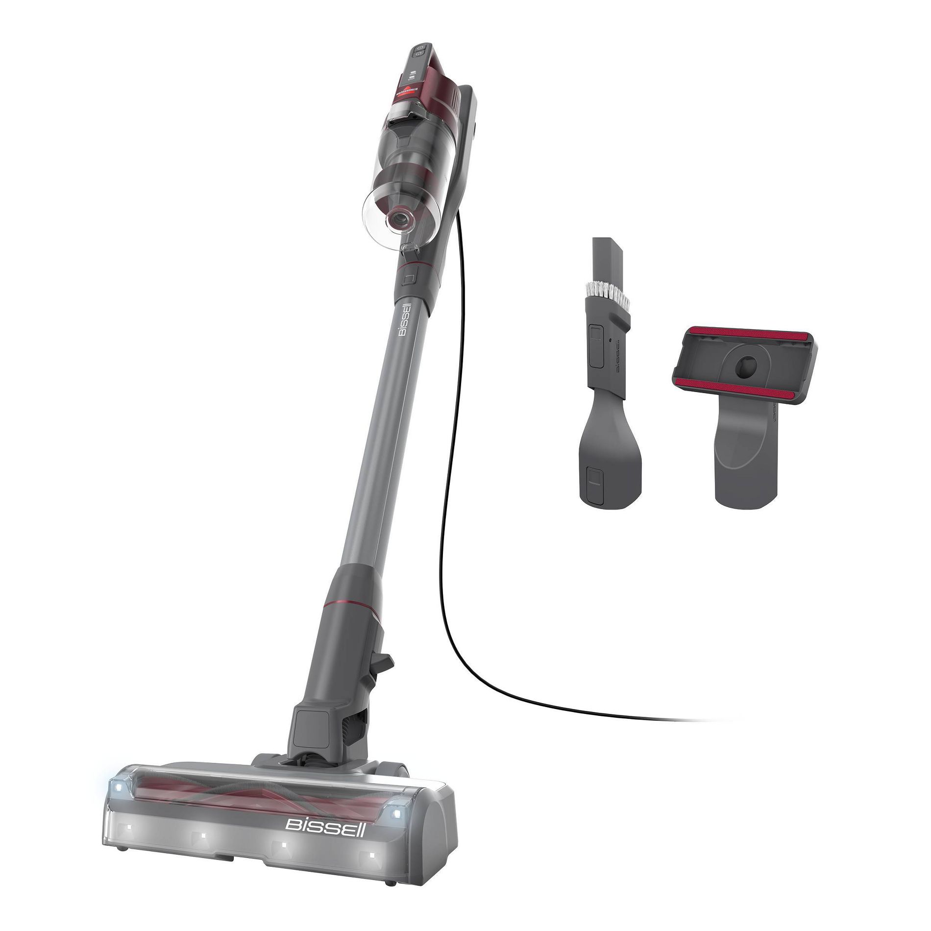 BISSELL PowerClean FurGuard Corded Stick Vacuum 4282T 10.5" Cleaning Path Red