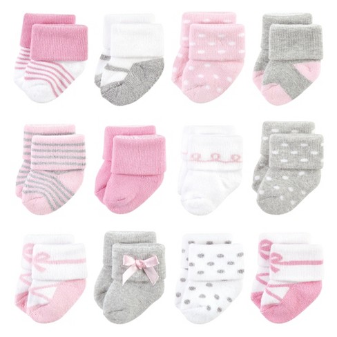 Little Treasure Baby Girl Newborn Socks, Polished, 0-6 Months