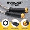 Gardenjoy Stainless Steel Garden Hose with 3/4 in. Fittings - 5/8 in. - Silver - 3 of 4
