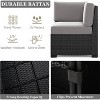 LayinSun 13 Pieces Outdoor Patio Furniture Set with 44" Fire Pit Table Rattan Sectional Sofa Conversation Sets - 4 of 4