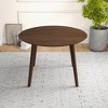 Sapphtopaz Round Dining Table Modern Minimalist Oval Solid Wood Dining Table for Dining Room, Kitchen, Small Spaces - 3 of 4