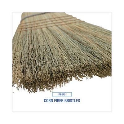 Boardwalk Warehouse Broom, Corn Fiber Bristles, 56" Overall Length, Natural
