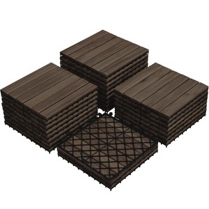 Yaheetech Pack of 27 Interlocking Wood Flooring Tiles - 1 of 4