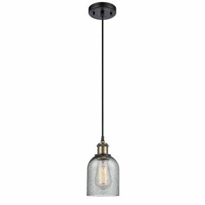 Caledonia - 1 Light Cord Hung Mini Pendant In Industrial Style-10 Inches Tall and 5 Inches Wide