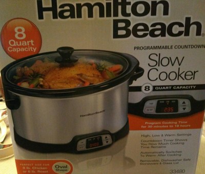 Hamilton Beach 8 Quart Programmable hot Slow Cooker Model 33480