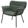 Fabric Upholstered Accent Chair with Flared Arms, Plush Cushioning and Metal Legs for Living Room - 3 of 4