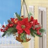 Collections Etc Poinsettia Hanging Basket - 2 of 3