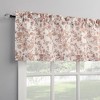 No. 918 1pc 54"x14" Elara Floral Print Semi-Sheer Rod Pocket Kitchen Curtain Valance Blush - 2 of 4