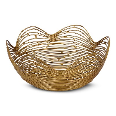 Mela Artisans Gurez Valley Bowl in Gold