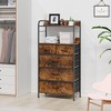 5-Drawer Dresser with Fabric Bins - Wood Top & Steel Frame Storage Organizer for Bedroom, Hallway, Nursery - 2 of 4